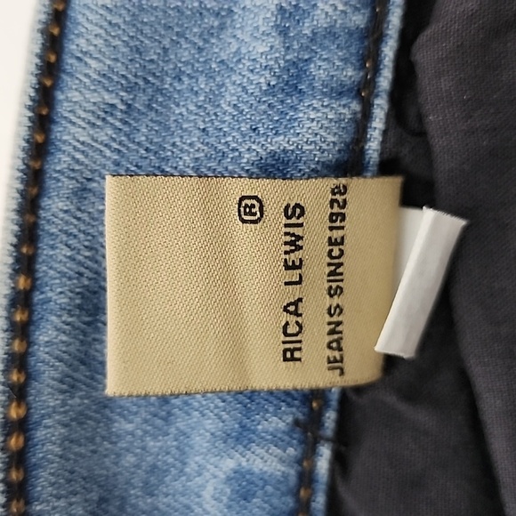NWT Rica Lewis Men's Denim RL80 Straight Fit Faded Blue Jeans Size 34 - Picture 6 of 15